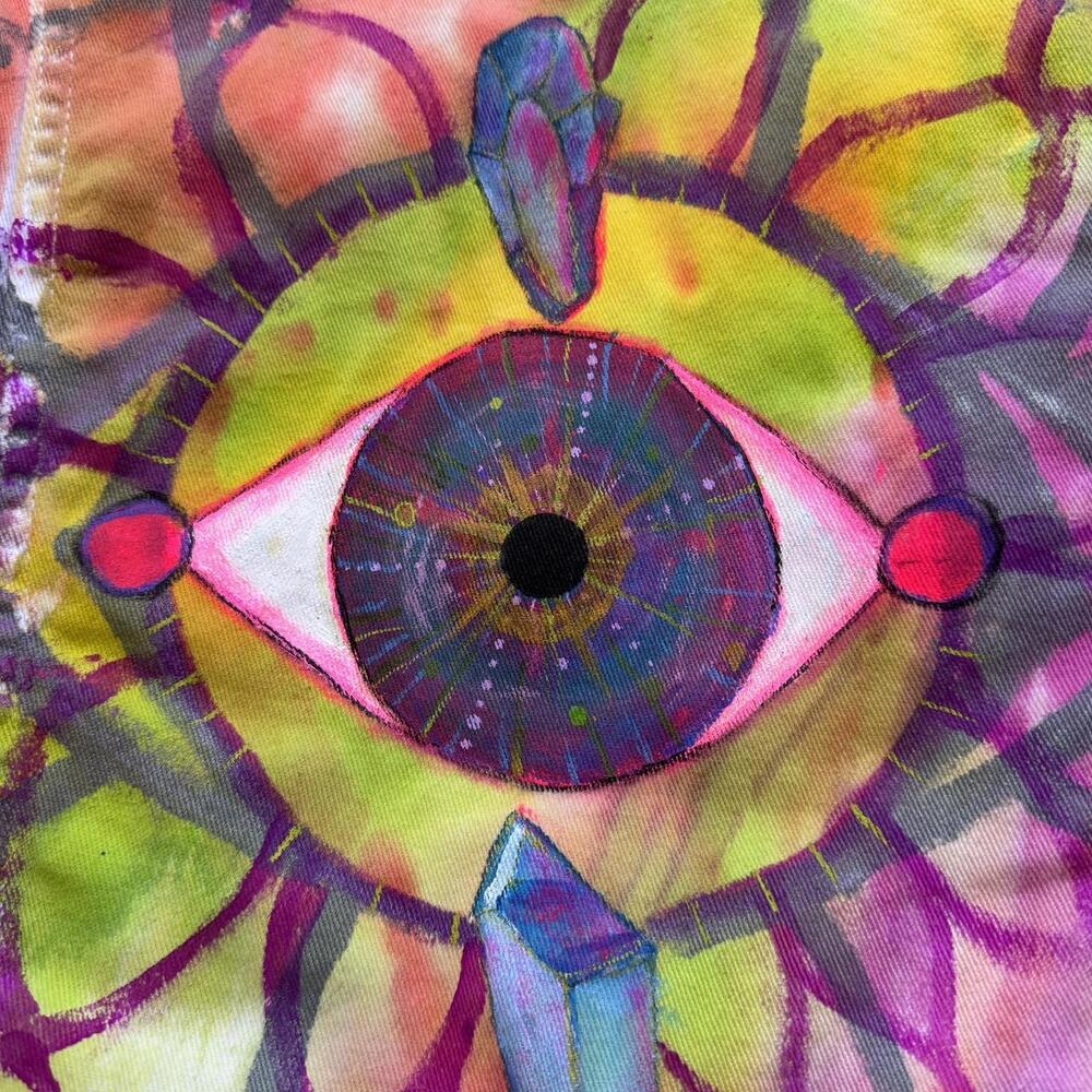 A Gorgeous Hand Painted Jacket - image 3